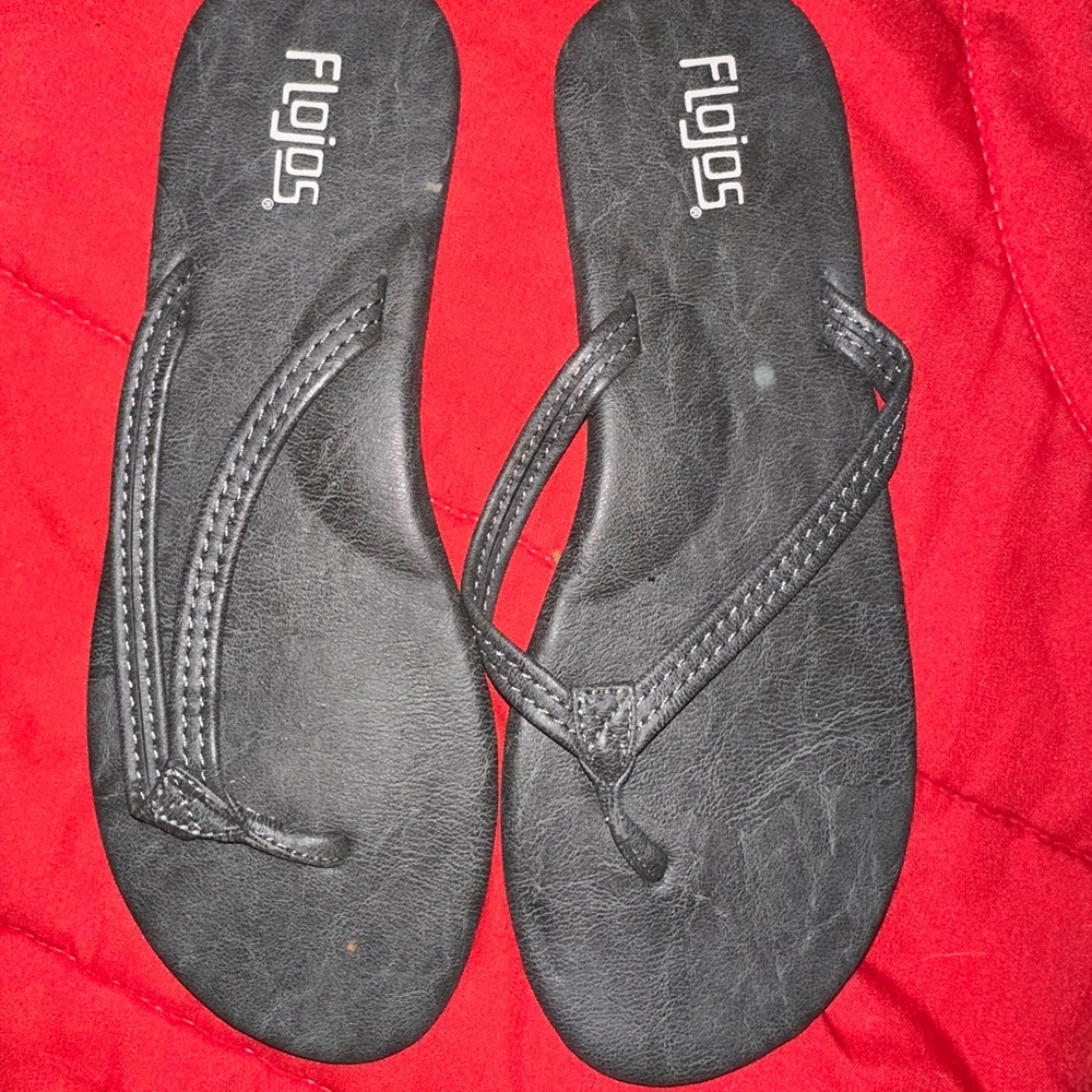 Flojos Classic Silver Gray Women's Sandals Size 10